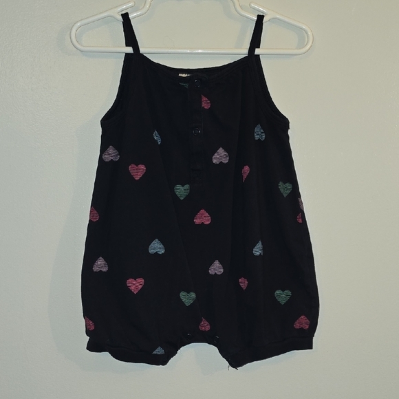 H&M Black Romper with Colorful Heart Pattern - Picture 1 of 5